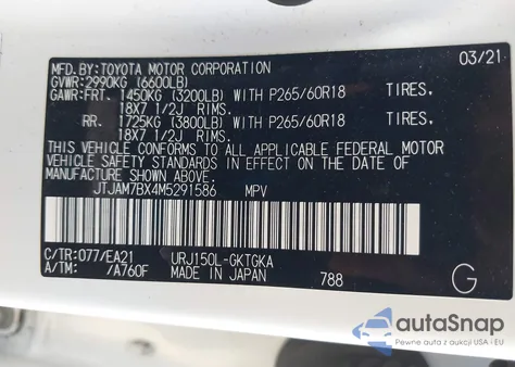2021 Lexus Gx 460 Premium from USA, damaged, VIN JTJAM7BX4M5291586